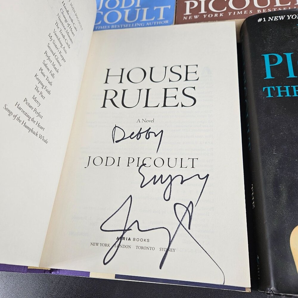 Jodi Picoult Book Lot 5 Hardcover Paperback Sign House Rules My Sisters Keeper - Picture 6 of 12
